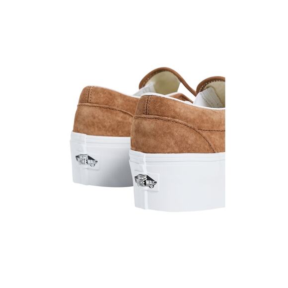 Vans Classic Slip-On Stackform Sneakers Nubuck Chimpmunk Men\'s 7.5 / Women\'s 9